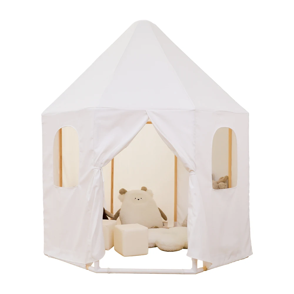 

Kids Indoor Cotton Canvas Princess Castle Play Pavilion Teepee Tent House Playhouse for Sale