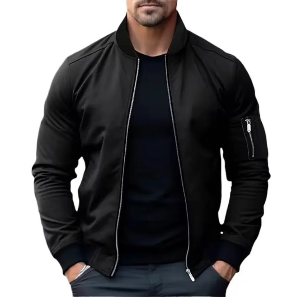

Men Bomber Jacket Thin Slim Long Sleeve baseball Jackets Mens Windbreaker Zipper Windbreaker Jacket Male Outwear Brand Clothing