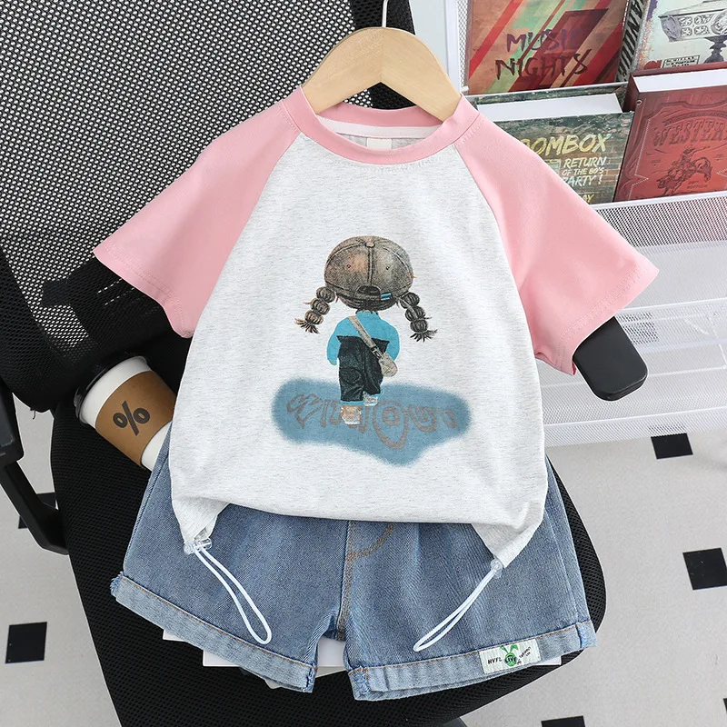 

Girls Clothes Sets Summer 2024 Children Cotton T-shirts Shorts Sports Suit For Baby Tracksuits Kids Jogging Outfits Toddler 5 6Y