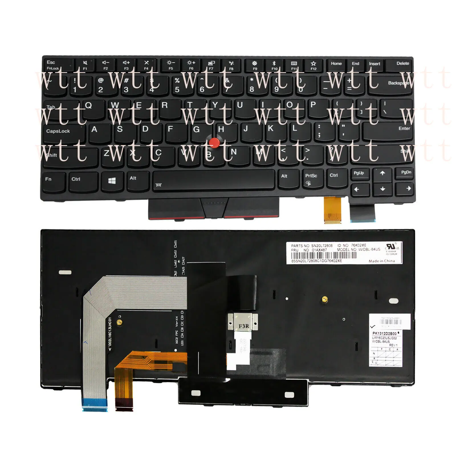 

For Lenovo Thinkpad T470 keyboard US with backlight 01AX487 01AX528 01AX569 US cd-