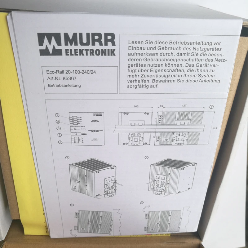 Imagem -03 - Local Original Novo Murr 85307 Interruptor Industrial Fonte de Alimentação Entrada Saída Ac220v Dc24v20a