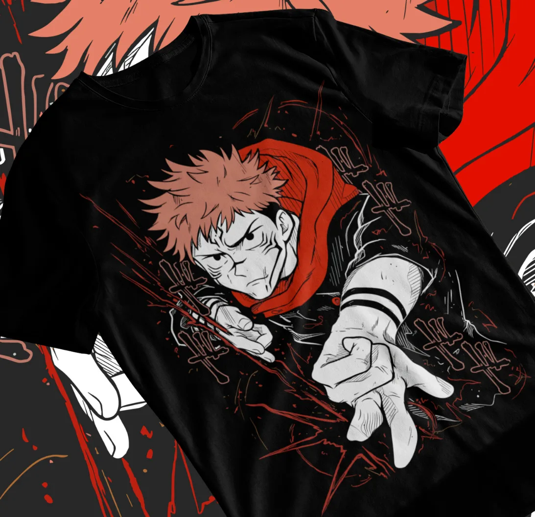 

Sukuna Itadori T-Shirt Megumi Yuji Jujutsu Kaisen Gojo Anime Gift Shirt Soft Tee