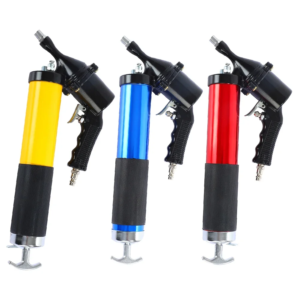 400CC Air Operated Grease Gun 6000PSI Pneumatic Grease Gun 2 Coupler Heavy Duty Air Compressor Grease Gun 1 Bent Metal Pipe