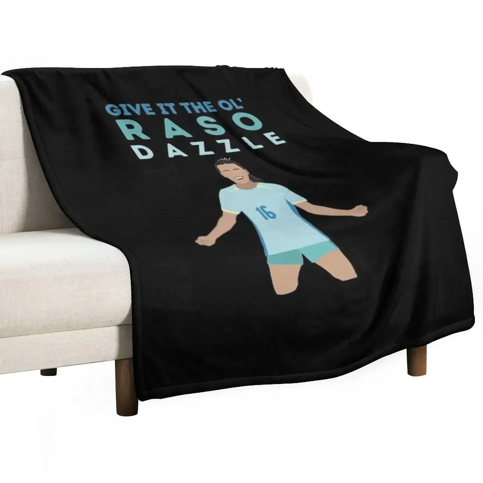 

Hayley Raso Matildas Soccer Throw Blanket Flannel Bed linens Bed Beach Blankets