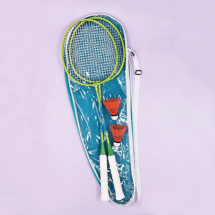 

sports Hot Selling Plastic Portable 1 Pair Badminton Rackets Set Badminton Racquets Cheap Carry Bag Racquet Badminton Set sports