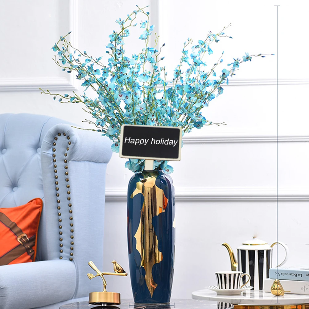 20Pcs Wood Blackboard Topper Chalkboard Sign for Plant Vase Desktop Marker Decor Chalkboard Signs Reusable