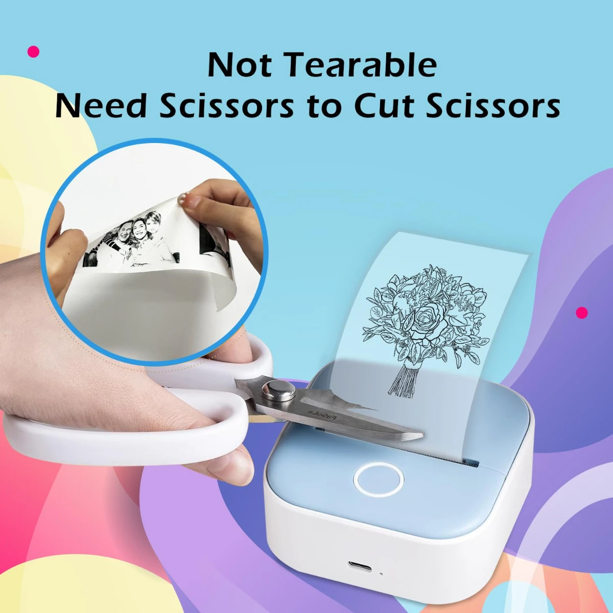 متوافق مع ورق الملصقات Phomemo - ورق حراري شفاف لـ T02/M02/M02S/P2S/M04S، ورق حراري للملصقات، مذكرة