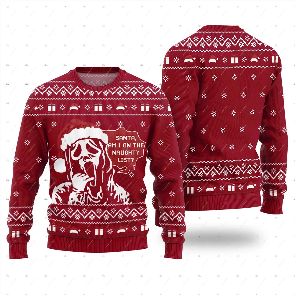

Christmas Cosplay Santa Claus Pet Anime Cartoon Skull Vintage Winter Ugly Sweater 3DPrint Harajuku Pullover Funny Long Sleeves E