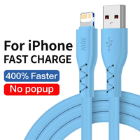 20W 6A Fast Charge Liquid Silicone Cable Quick Charger USB Cable For iPhone 14 13 12 11 Pro Max Mini 8 Plus XR X XS SE Data Line