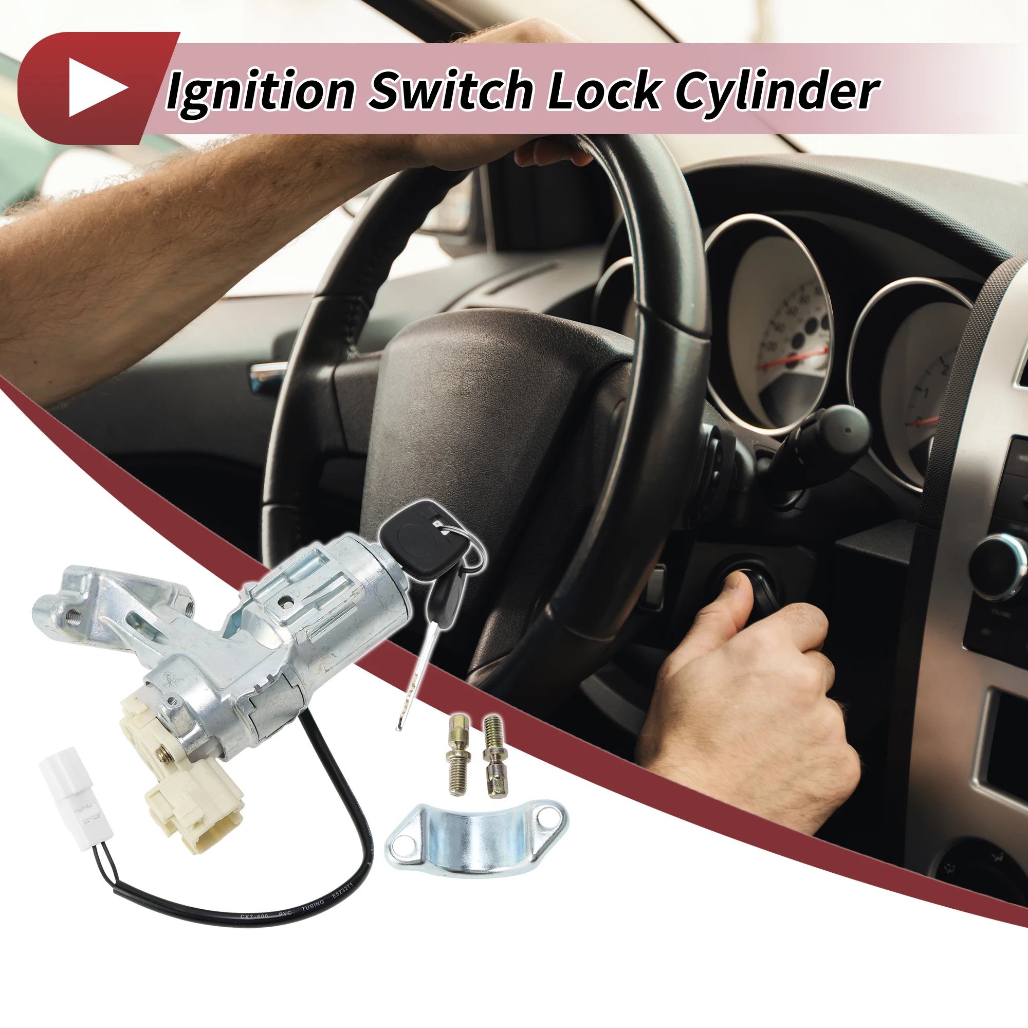 

UXCELL No.45020023 Ignition Lock Cylinder for Toyota Corolla Corolla Matrix 03-08 Ignition Switch Cylinder Lock Assembly Key