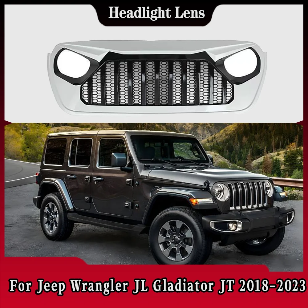 

Top Quality Auto Front Grille For Jeep Wrangler JL Gladiator JT 2018 2019 2020 2021 2022 2023 Front Hood Mesh Grille Replacement