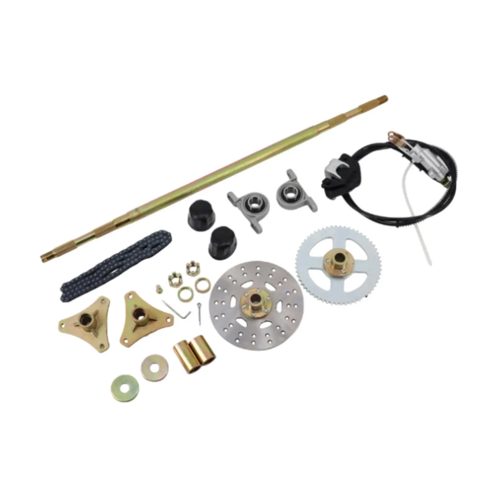 

Shaft Hub Chain Brake Modification Parts Rear Axle Suspension System Quick to Assemble Spare Parts ATV Rear Axle Assembly Kit