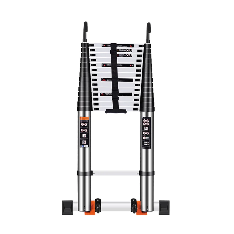 Customized Telescoping Aluminum Ladder 2-Hook Design For Home Work Loft Roof Attic RV Homeowners Association Access