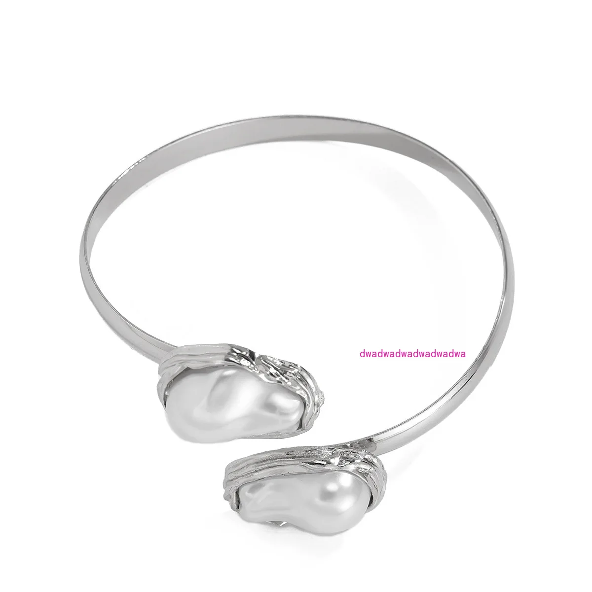 

European and American jewelry, French baroque special-shaped pearl necklace, retro niche alloy collarbone chain set