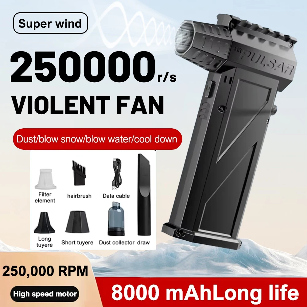 

Blower X3pro Winter Snow Removal 250000RPM Powerful Blower Vacuum Cleaner Type-C Charging Strong Wind 53m/s Brushless ViolentFan