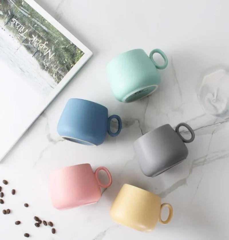 Classic Style Multicolor Ceramic Mug Cafe Bar Resturant Dring Mug Home Kitchen Milk Water Mug Small 300ML Drinking Cup Ceramic