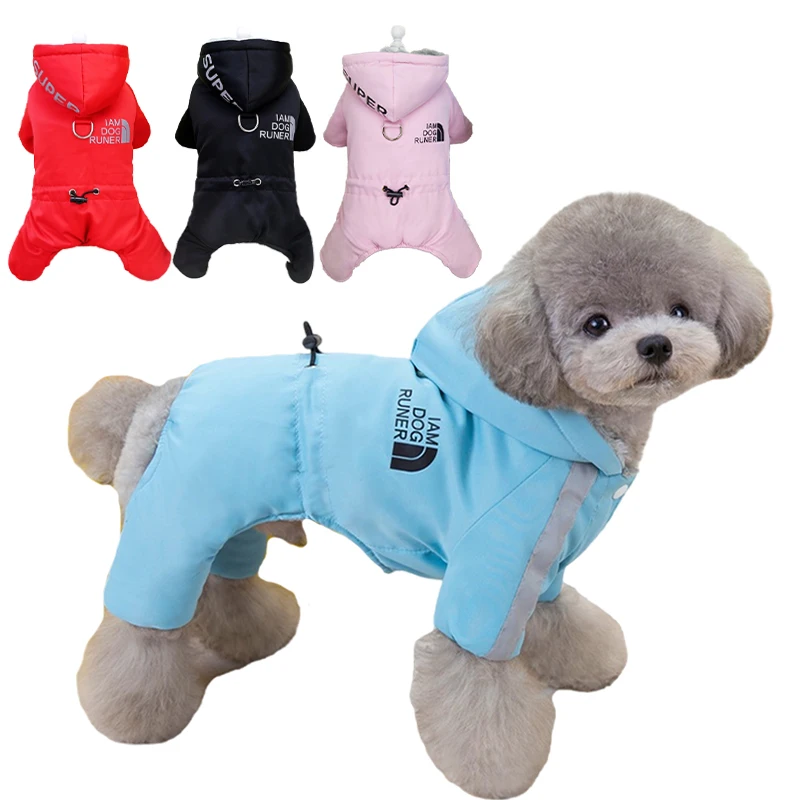 Winter Warm Dog Jumpsuit Waterproof Pet Clothes Jacket Schnauzer Chihuahua Overalls for Small Medium Dogs French Bulldog Onesies