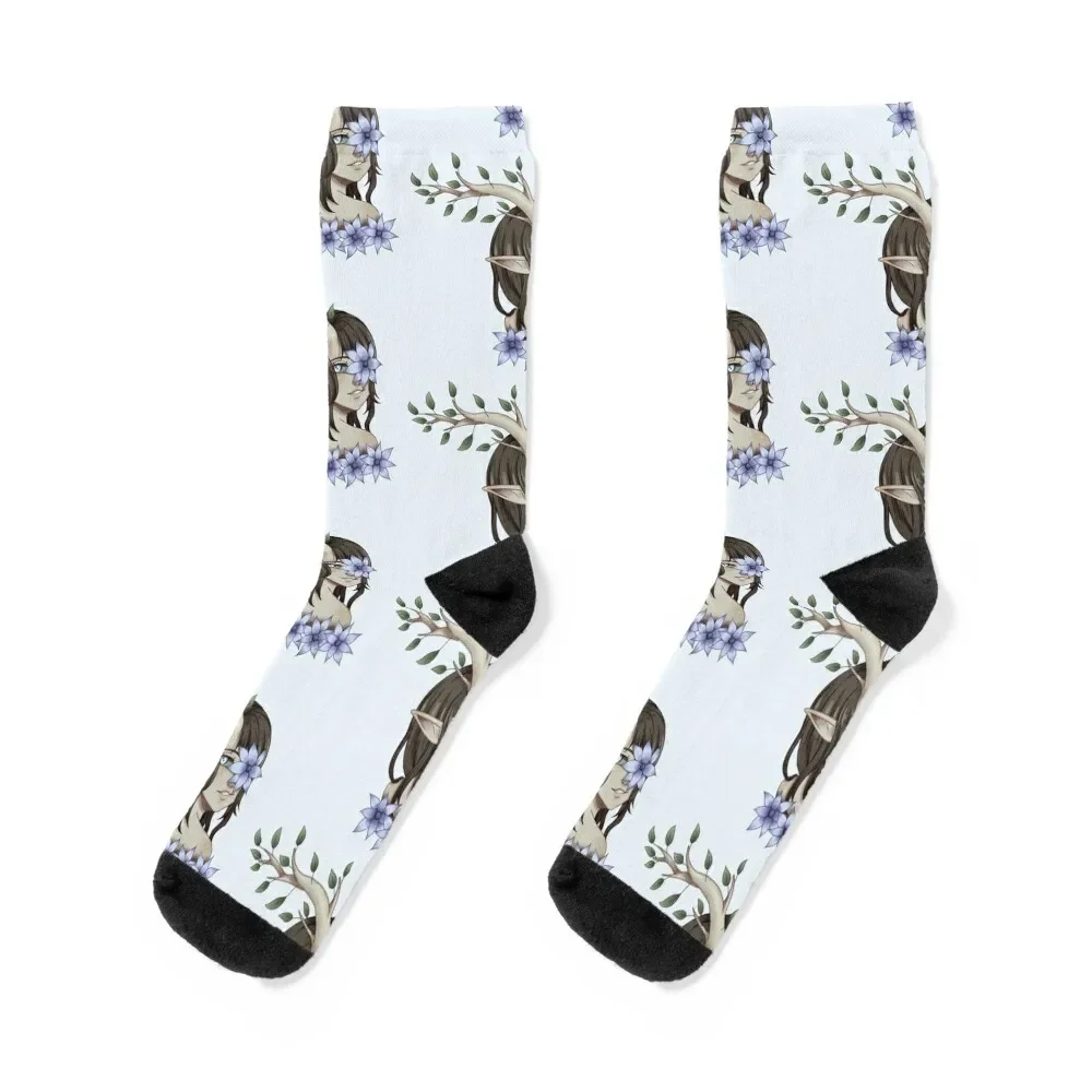 

Dryad in Blue Socks Stockings man Novelties Men Socks Women's