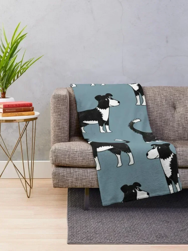 Border Collie Sheepdog Throw Blanket Kid'S For Decorative Sofa Blankets