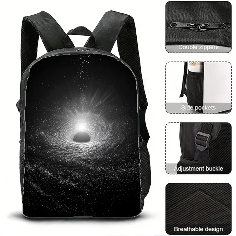 

Рюкзак для колледжа, повседневный рюкзак, черный, с принтом космоса, большой вместимости | Фото-рюкзак: удобный и стильный