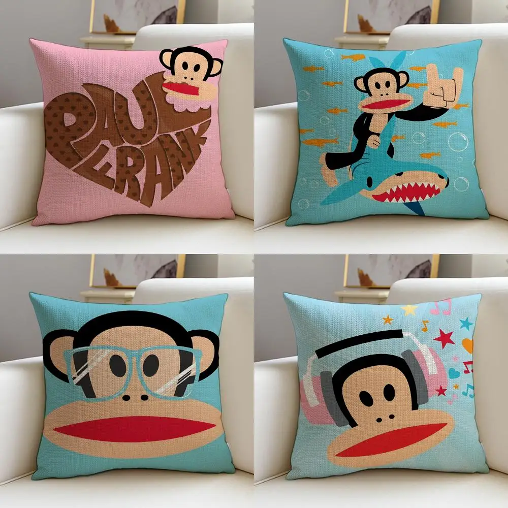 

Наволочка Paul Frank MonkeyS, дышащая и приятная для кожи льняная наволочка, квадратная, съемная и моющаяся.