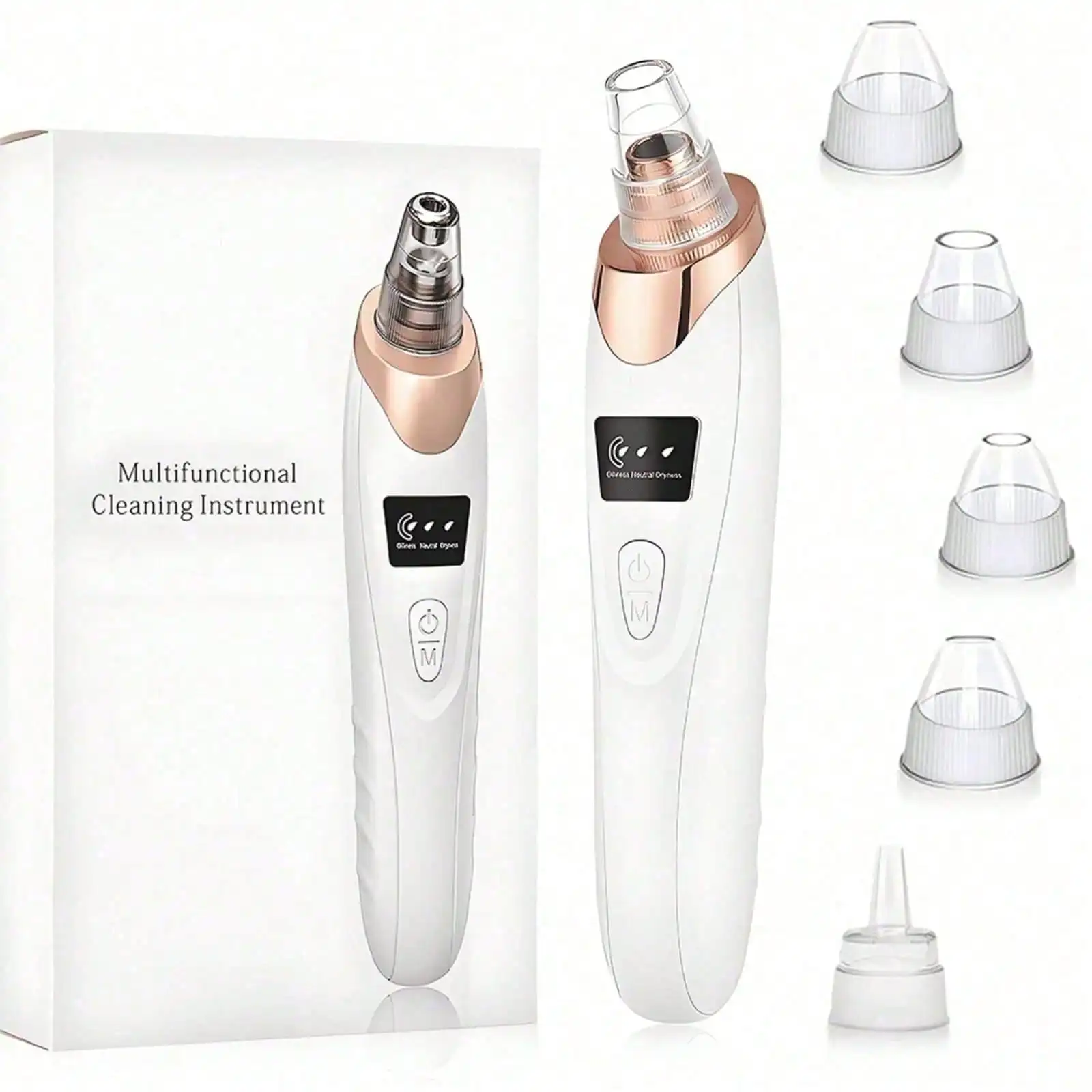 Adjustable Suction Blackhead Remover Vacuum, Customizable Facial Pore Cleaner for Sensitive Dry Oily Combination Skin, Professional Home Facial Skin Care Tool