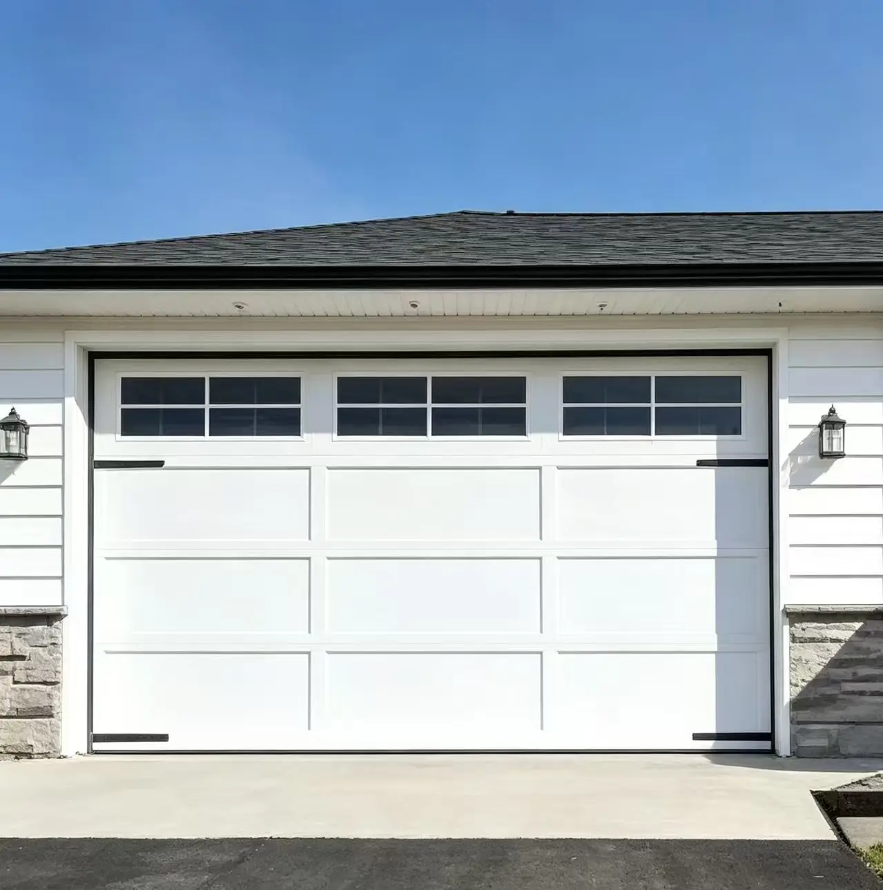 Powder Coating Outdoor Rust Prevention Aluminum Alloy Garage Door Electric Heavy Duty Garage Doors Intelligent Garage Doors