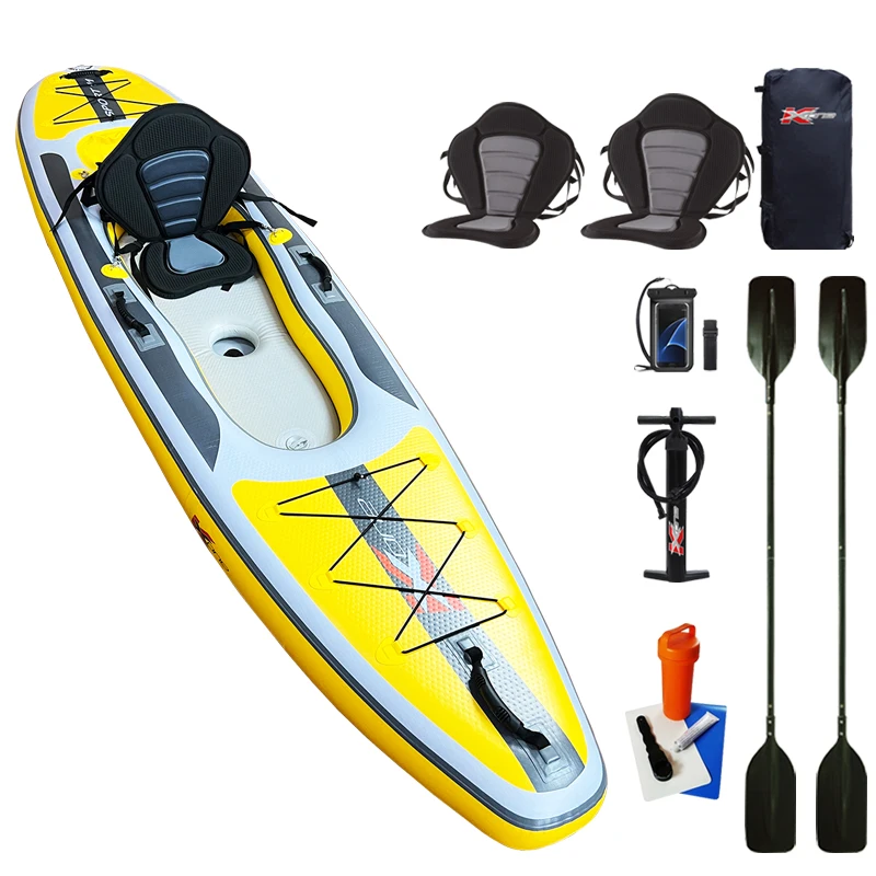 ZEBEC Kxone Woosung Dropshipping Pinna Drive Sea Pesca Sedile singolo Kayak Sit on Top Singolo in vendita