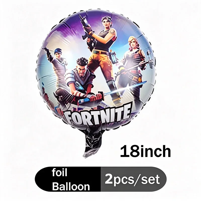 Fortnite Einweg-Partydekorationsset: Teller, Becher, Strohhalme, Kombination für Feier-Tischdekoration, Spielthemen-Geburtstags-Tischzubehör – Detail 35