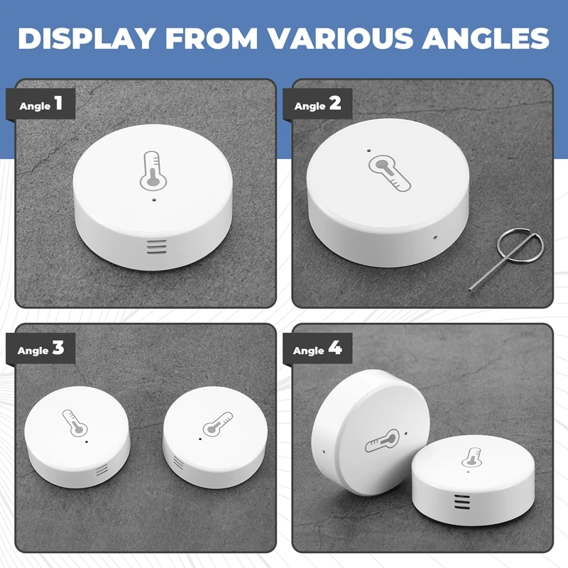 Tuya Smart Zigbee 3,0 Sensor inteligente de temperatura y humedad seguridad alimentada por batería con aplicación Tuya Smart Life Alexa