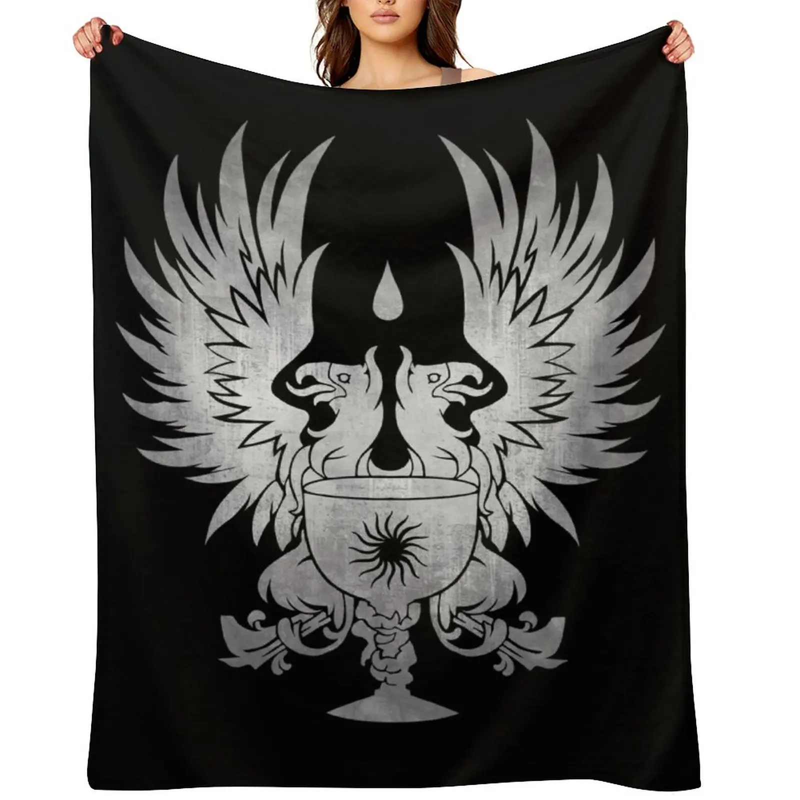 

Dragon Age: Grey Warden Silver Throw Blanket for winter Personalized Gift sofa bed Blankets For Sofas Blankets