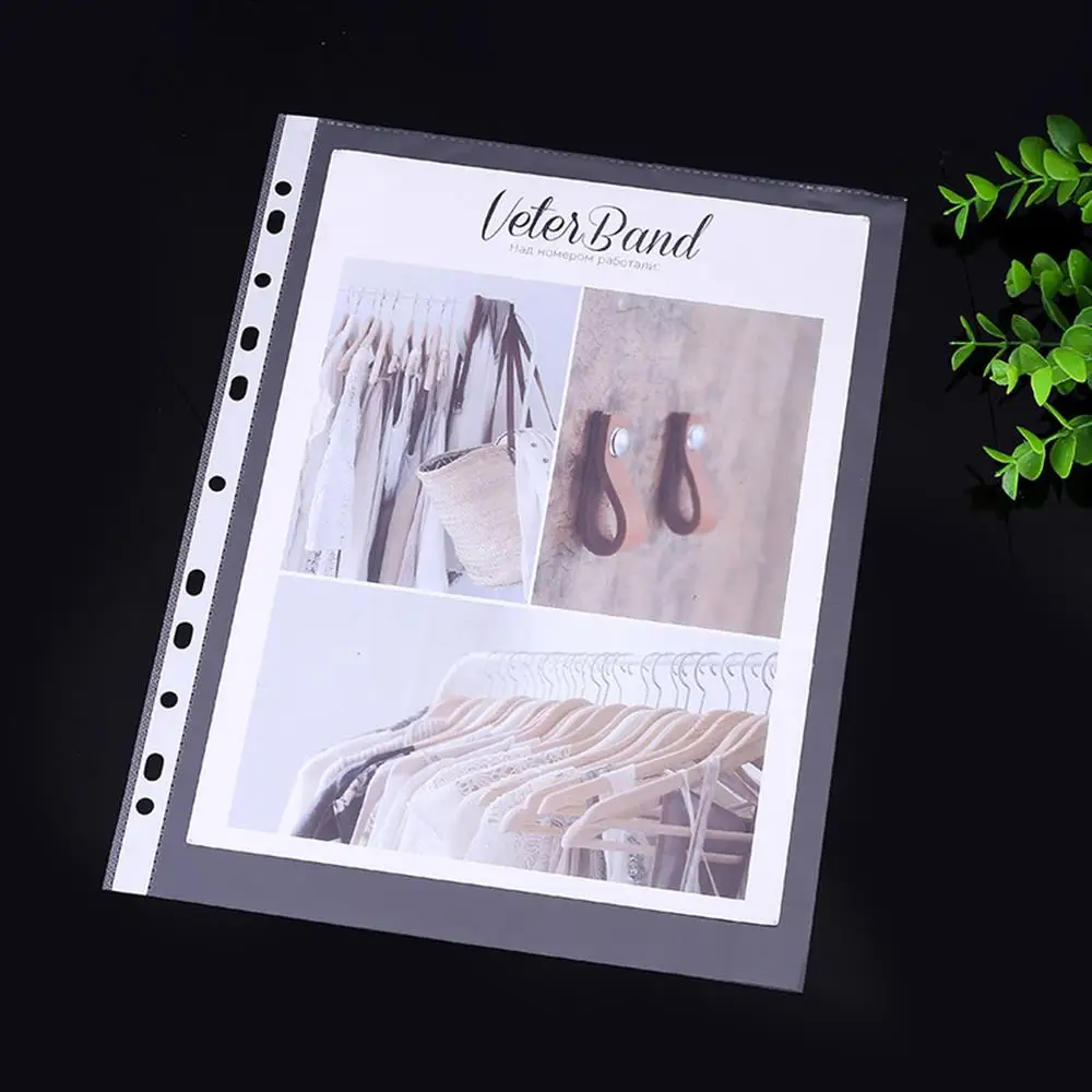 

100 шт., прозрачные пластиковые перфорированные папки для документов, рукава, 11 отверстий, папка для документов для документов формата А4, офисные принадлежности