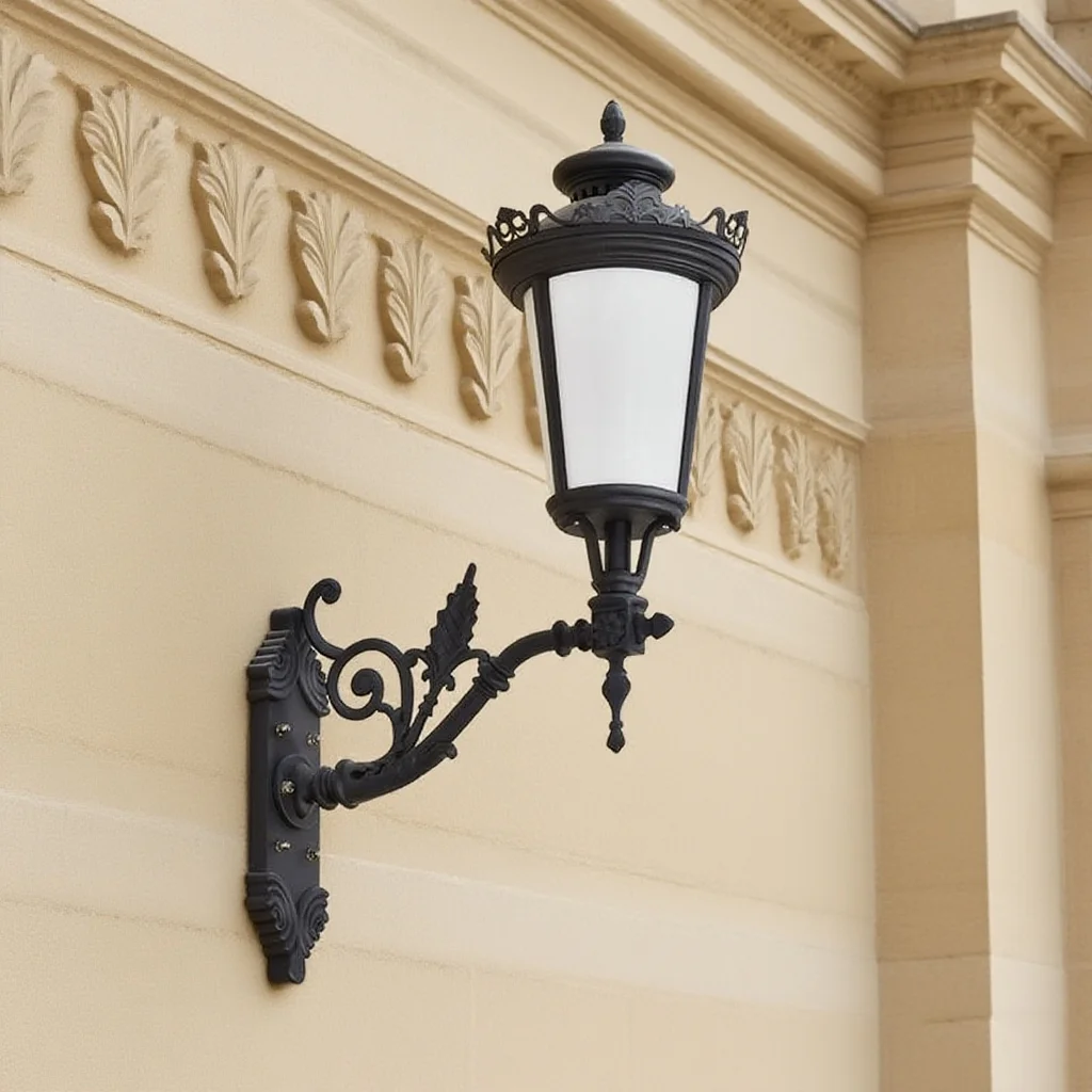 Vintage classic antique-style lantern-style outdoor wall lamp lighting