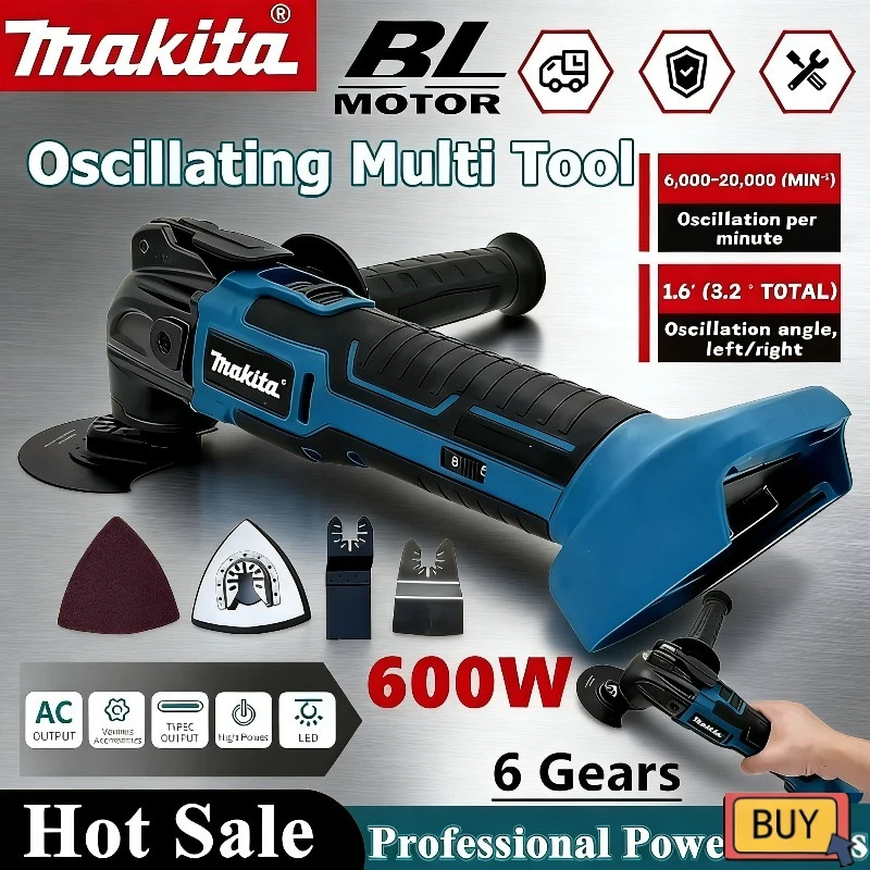 

Makita Brushless Quick Release Oscillating Multi-Functional Cordless Electric Trimmer Quick-Change Compatible Power Tool
