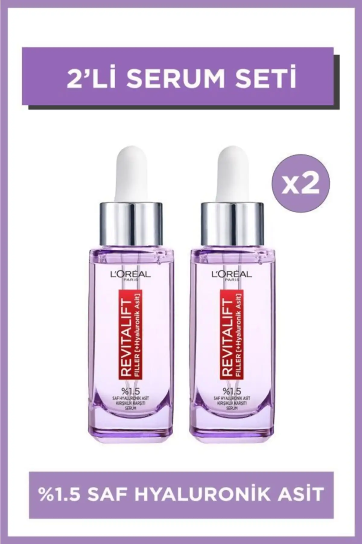 Revitalift Elephants-suero antiarrugas de ácido hialurónico 1,5 puro, Juego de 2 'Li de 30 Ml