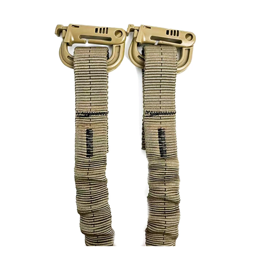 屋外戦術多目的ダブルバックル弾性ロープ固定リング固定スリング