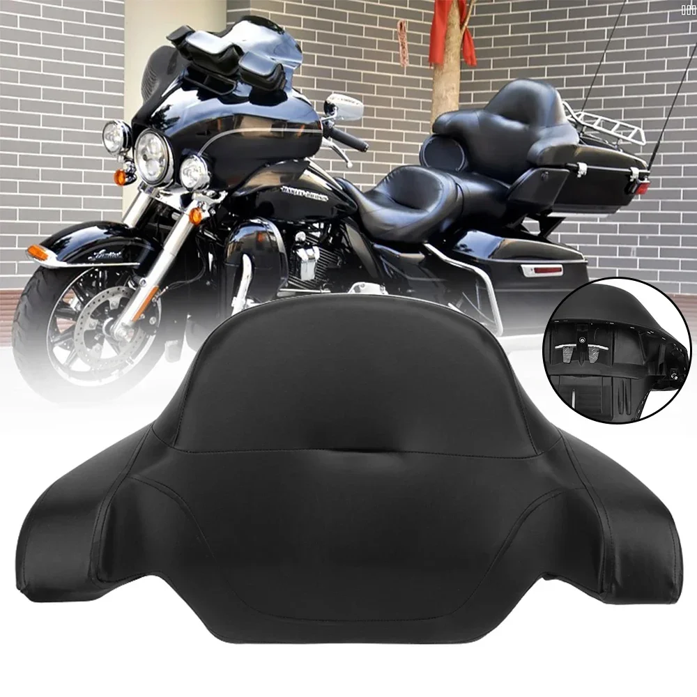 

For Harley Touring Electra Street Glide Road King CVO FLHT FLHR 2014-2020 Motorcycle Black Chopped King Pack Trunk Backrest Pad