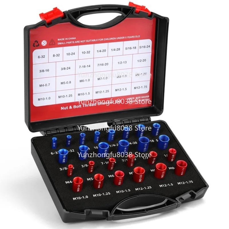 

Nut and Bolt Thread Checker, Gongzi Gauge, Metric and British 44-piece Nut Checker