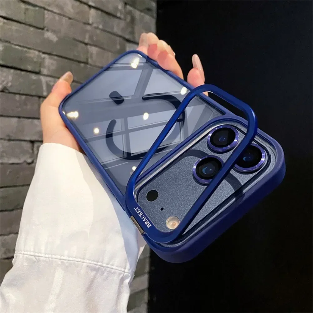 Luxuriöse Halterung Magnetische Hülle für iPhone 18 Pro 17 16 15 14 13 12 11 18 Pro Max mit Magsafe Glaslinsen-Schutz Rückseitenabdeckung – Detail 6