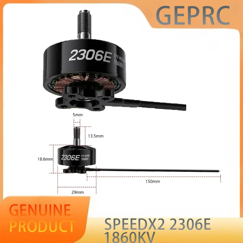 

GEPRC SPEEDX2 2306E 1860KV 6S Racing Motor for 4-5 Inch FPV Drone High RPM Brushless Motor for Low Latency Competitive Drones