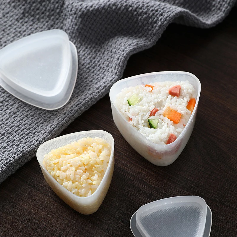 ملحقات قوالب أونيجيري على شكل مثلث لأدوات صنع السوشي إعداد قالب السوشي على شكل قالب الأرز #3