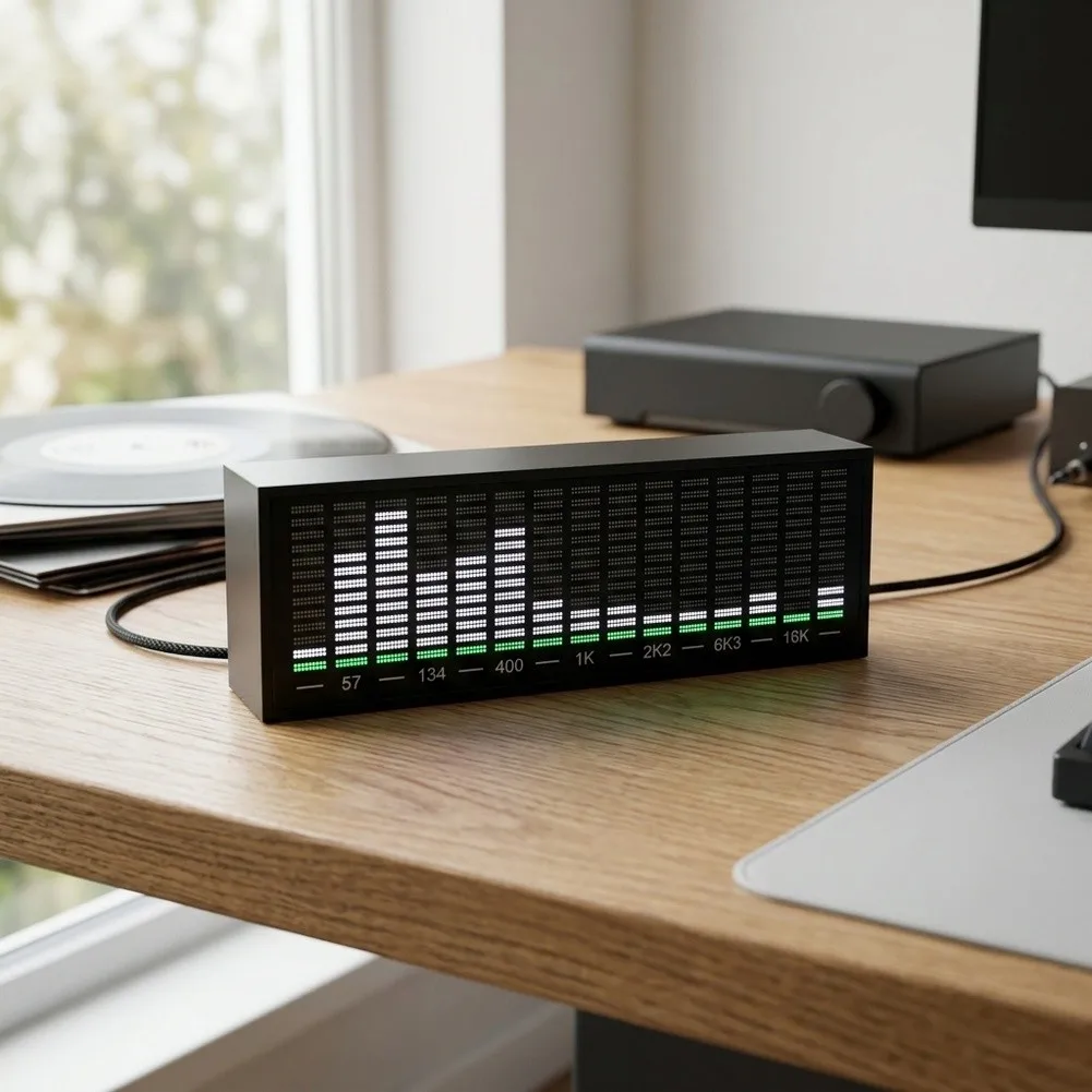 1pc LED Music Analyzer Voice-Controlled Spectrum-Light Dynamic LED Display Voice-Control Music Spectrum-Light For Party