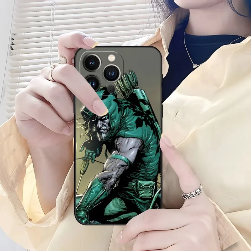 Super Hero Green Arrow Phone Case Fundas For Iphone 15 Pro Max 14 13 Mini 11 12 Xr X Xs 6 6s 7 8 Plus Shockproof Back Cover