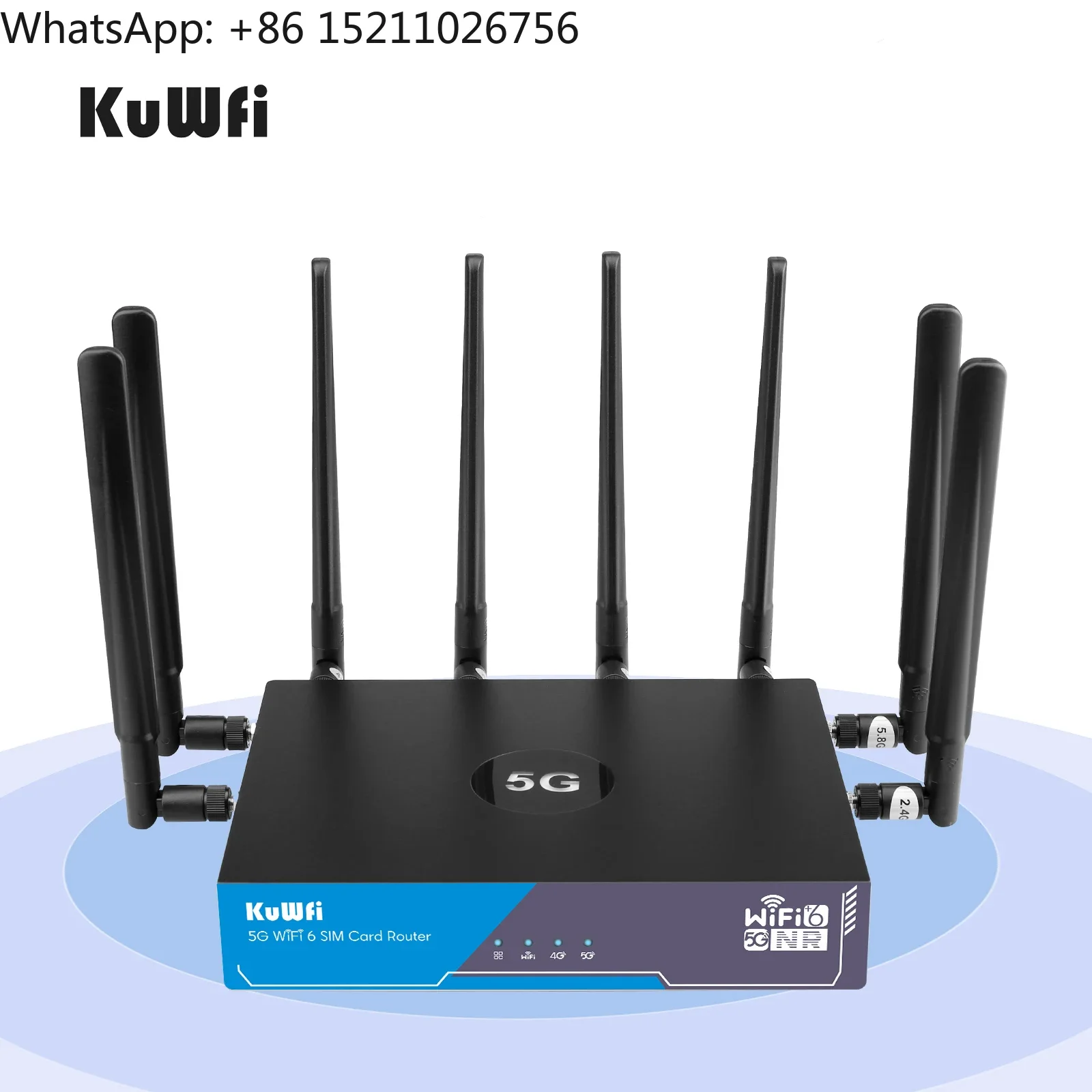 Zerotier VPN KuWFi RM503Q Router 5G, Modem GRE VPN WIFI6 3000 Mbps dengan Slot kartu Sim luar ruangan Router CPE 5G