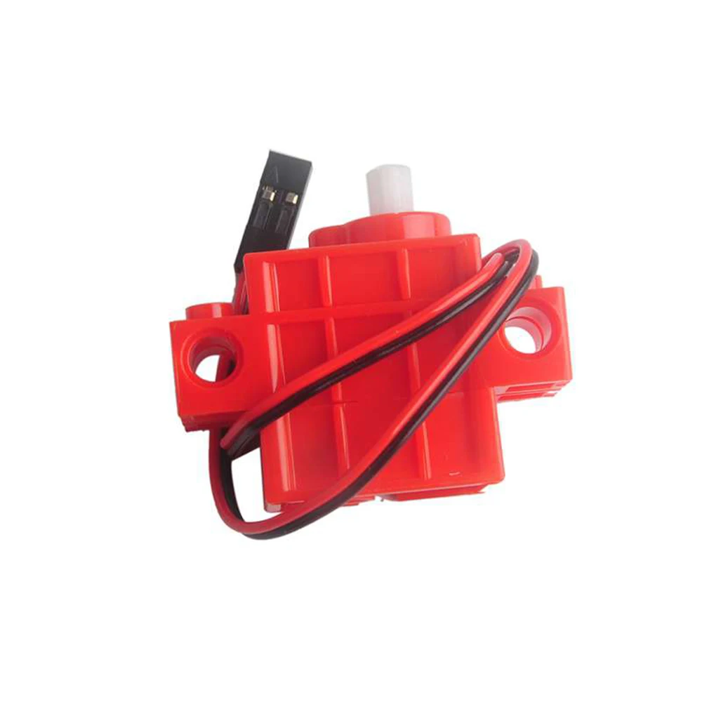 360 degree Red Geek Servo Gear Motor with Wire 3V for Legoeds for Micro:bit Smart Car Motor Mode 2P JST-PH2.0 Connector