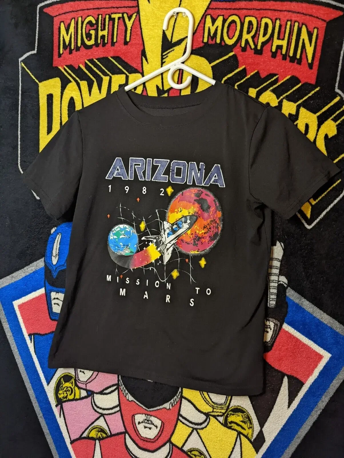 Vintage Arizona 1982 Mission to Mars Black T-Shirt size XS / YL