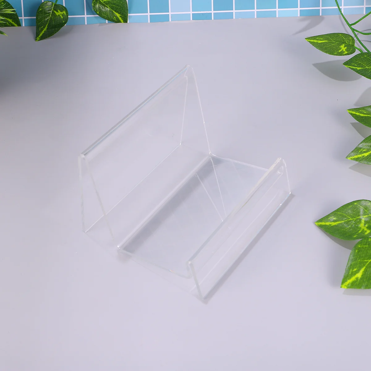 

1Pcs Clear Acrylic Display Rack Single Layer Durable Wallet Purse Phone Jewelry Cosmetics Nail Polish Shelf Wallet Display Stand