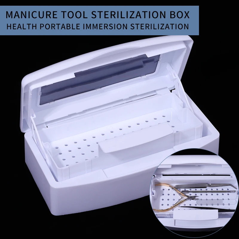 

Manicure Sterilization Box for Nail Prosthetic Sterilizer Tools Disinfection Tray Instruments Storage Nails Material Sterilizing