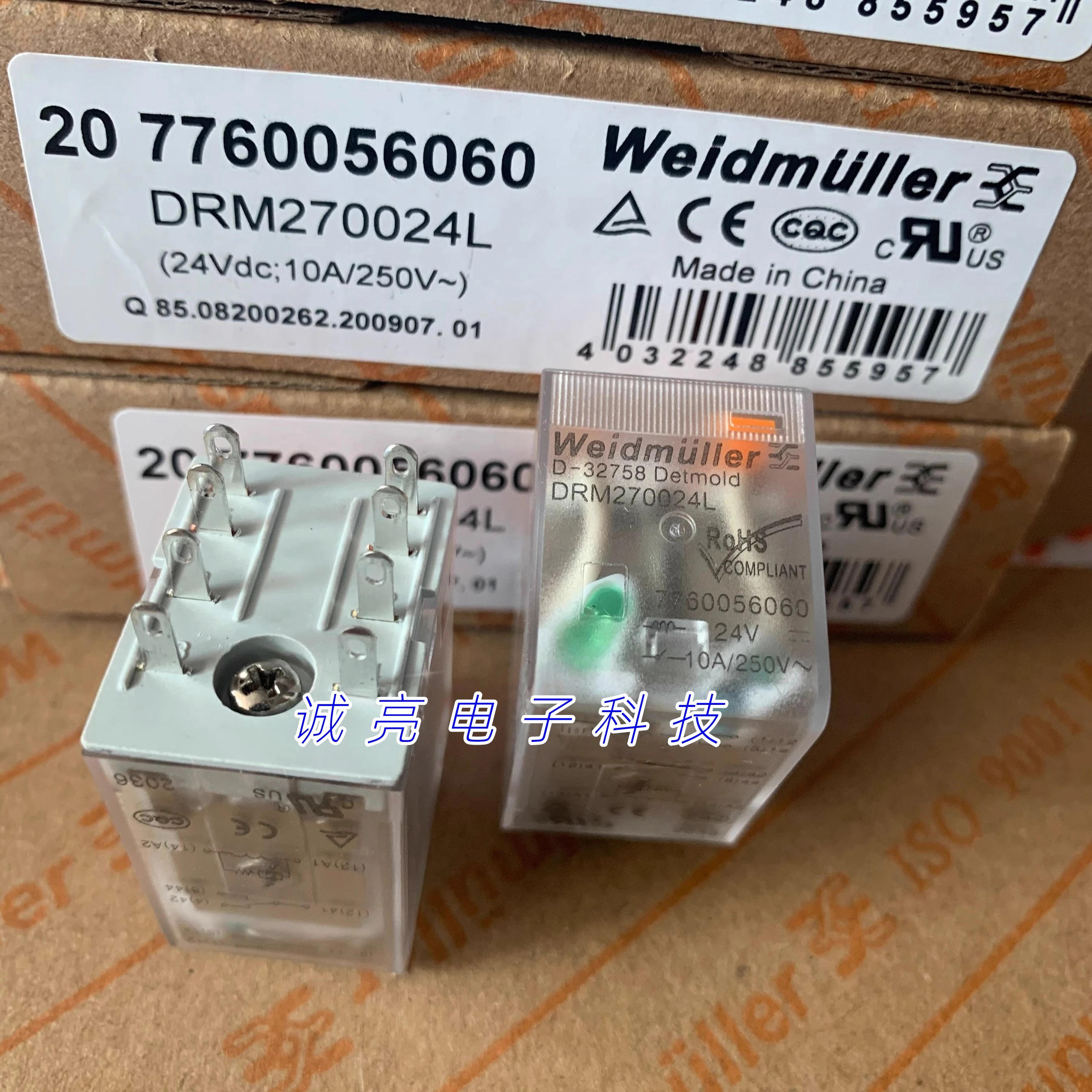 

1PCS Original genuine Weidmüller intermediate relay DRM270024L DC24V 2 open 2 closed 7760056060