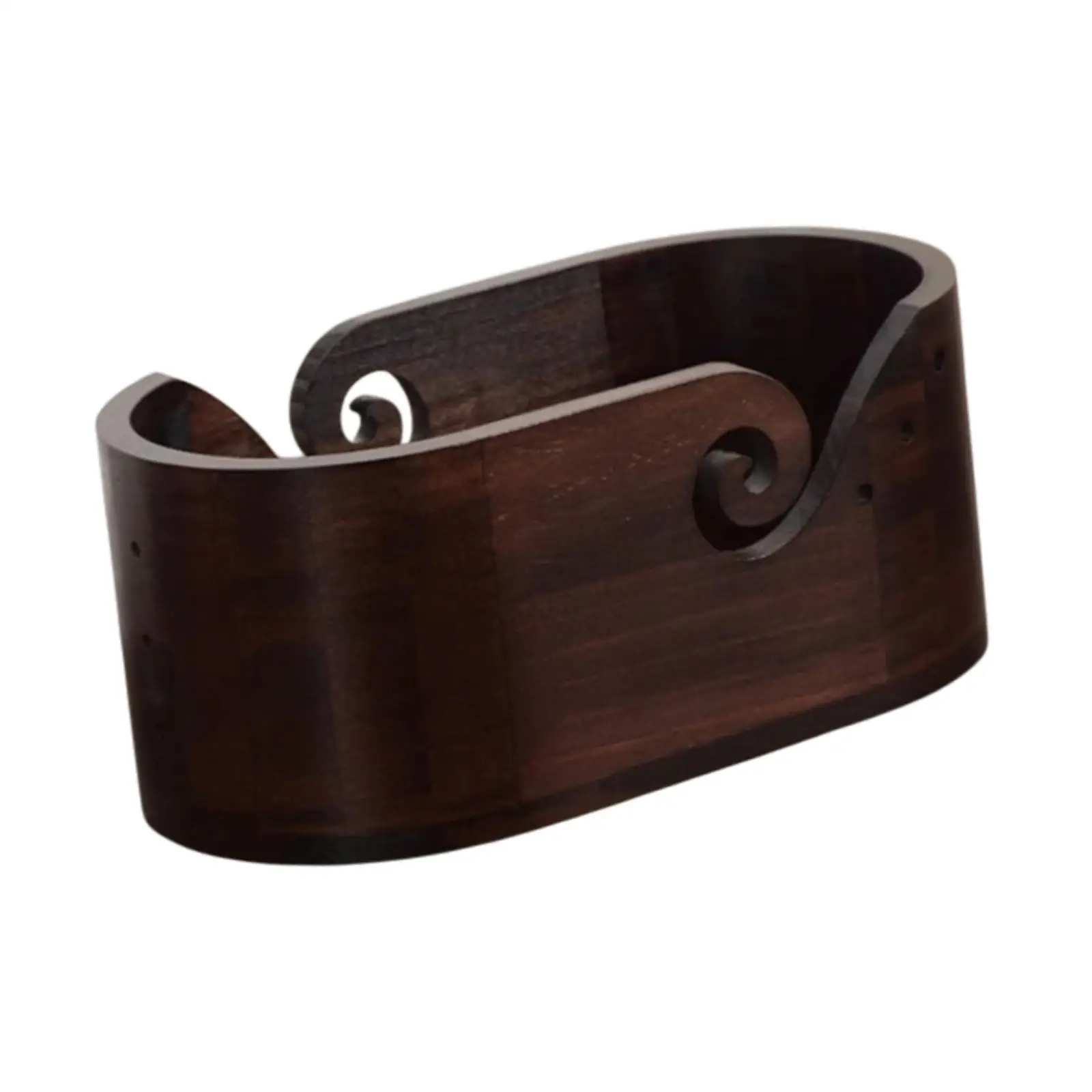 

Yarn Bowl Sturdy Wooden Yarn Ball Holder for Wife Grandmother Crochet Lovers Double Holes